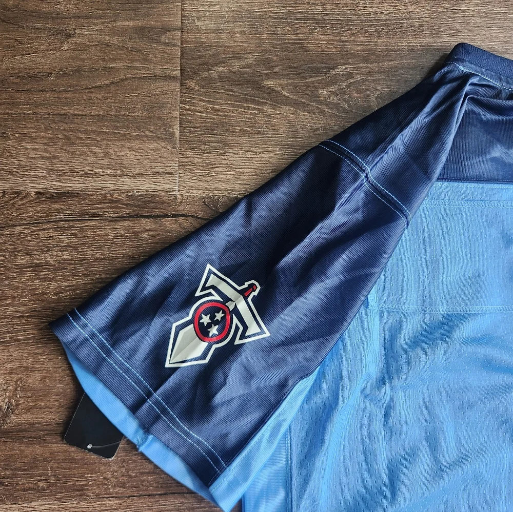 Tennessee Titans Blue Fanatics Pro Line Blank Jersey Women’s Large New With Tags - Picture 3 of 4
